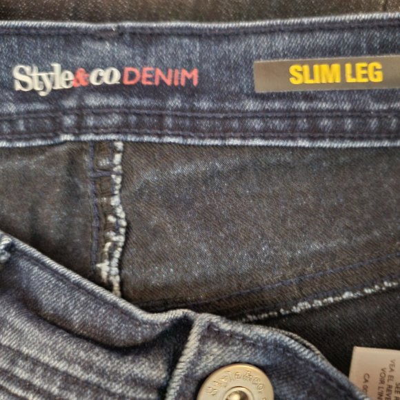 Style & Co Denim (Dark Blue denim jeans) - Picture 4 of 5